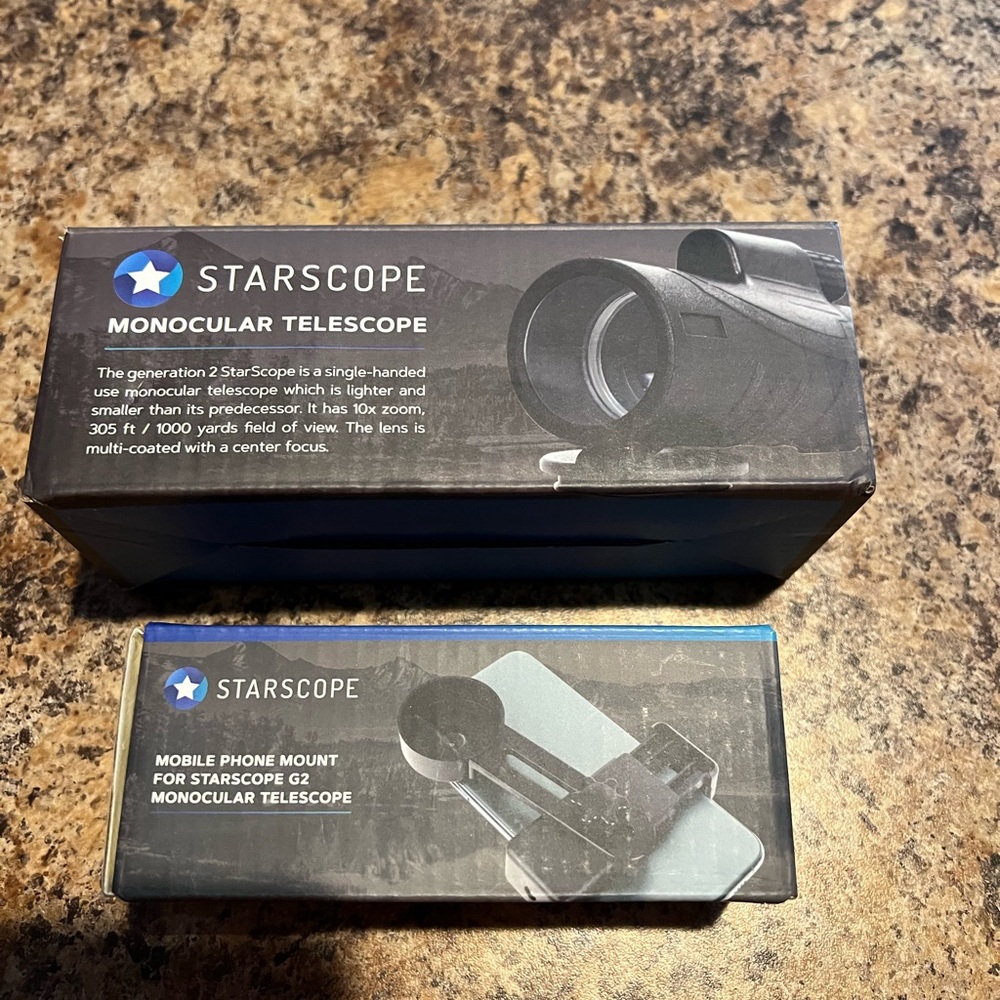 Monocular Telescope with Phone Mount - Black